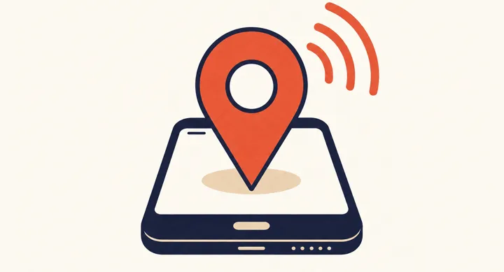 Google Ads illustration: a map pin over a phone
